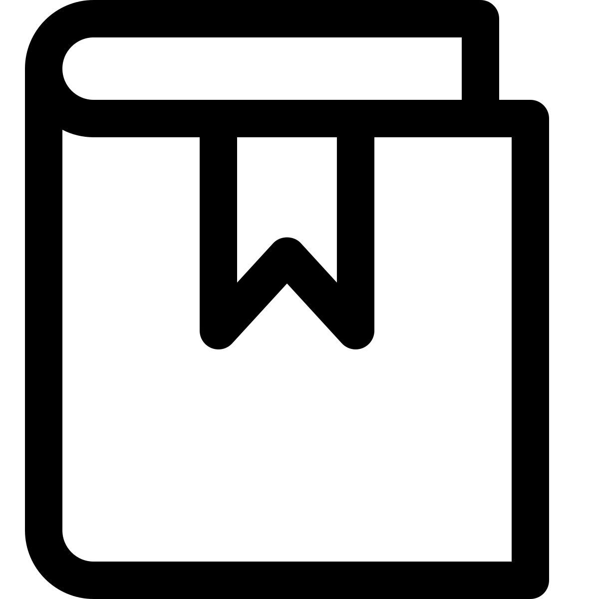 bookmarked book icon