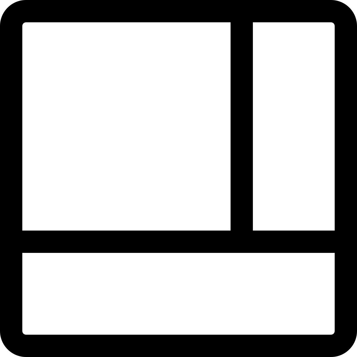 cuadrícula de diseño con pie de página icon