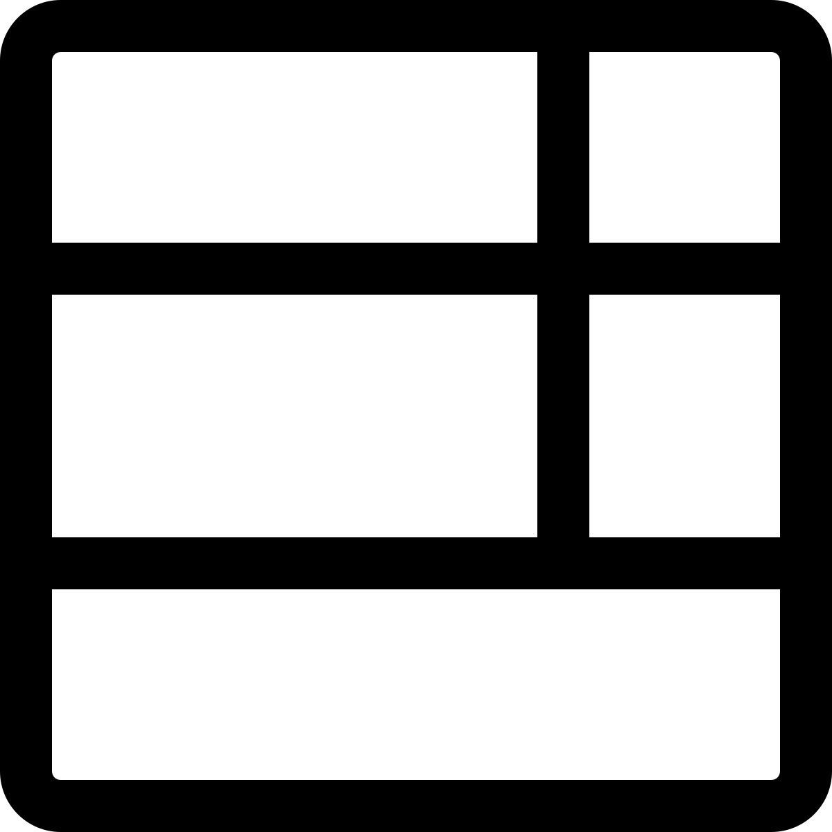 unteres rasterlayout icon