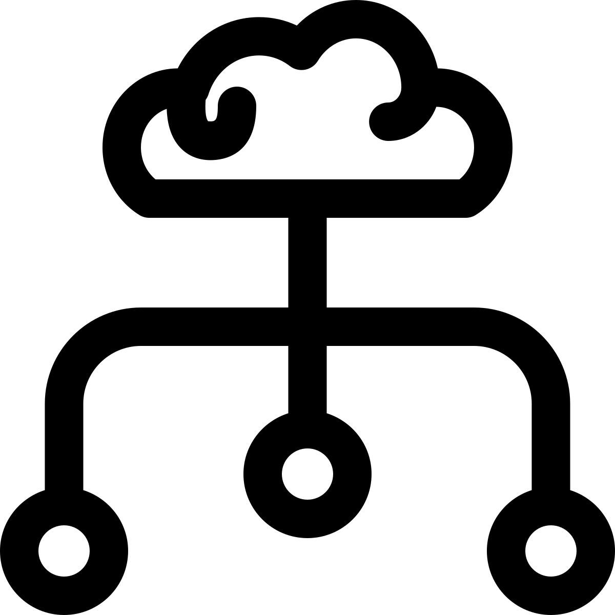 brain flowchart icon