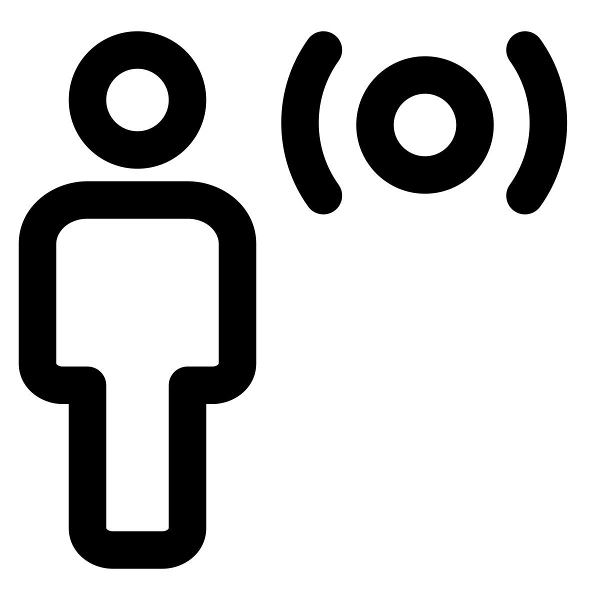 broadcast work and controlling work purpose layout icon