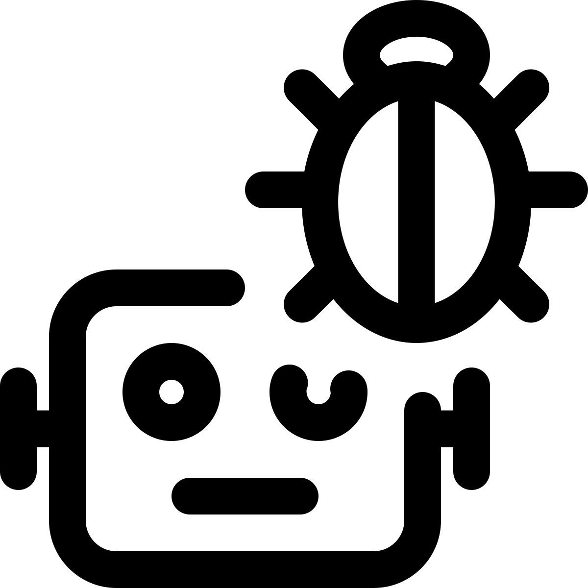 bug do sistema operacional do robô icon