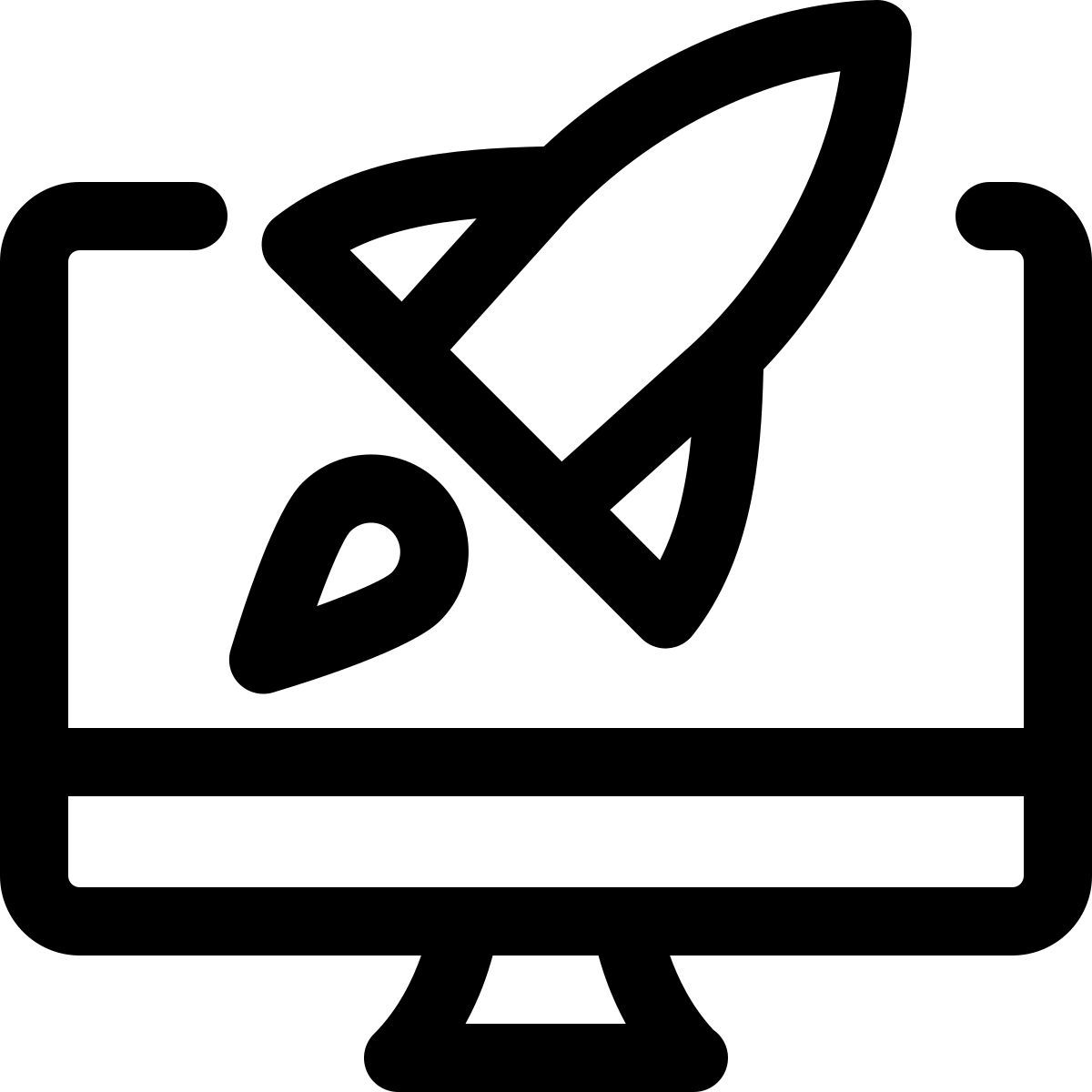 fast desktop computer icon