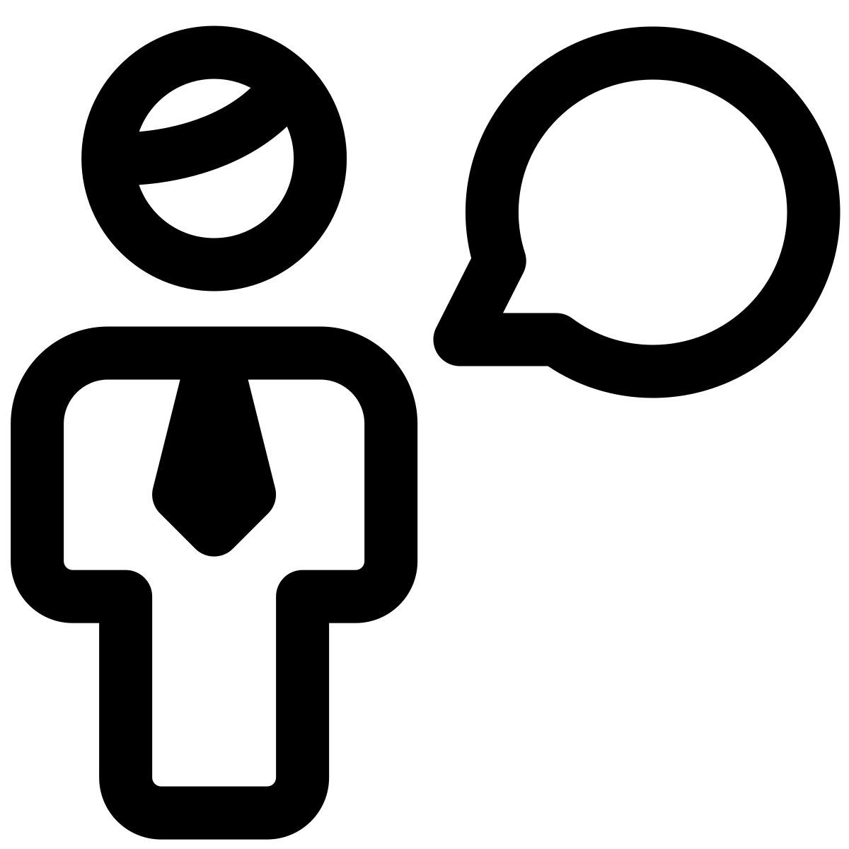 businessman chat messenger application function layout icon