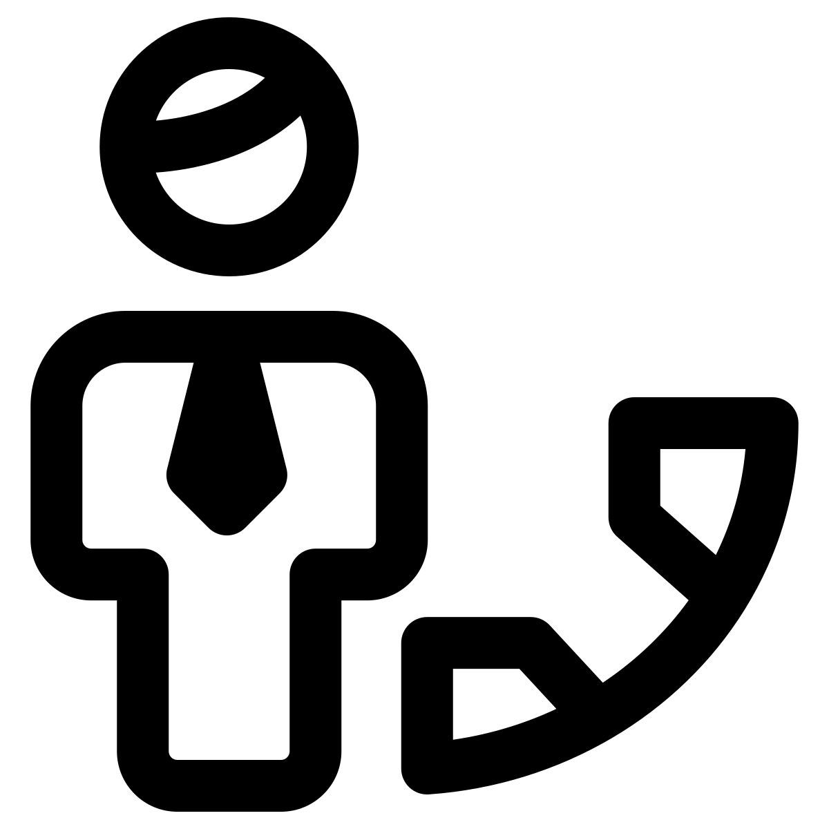 businessman with a conference call with other staff icon