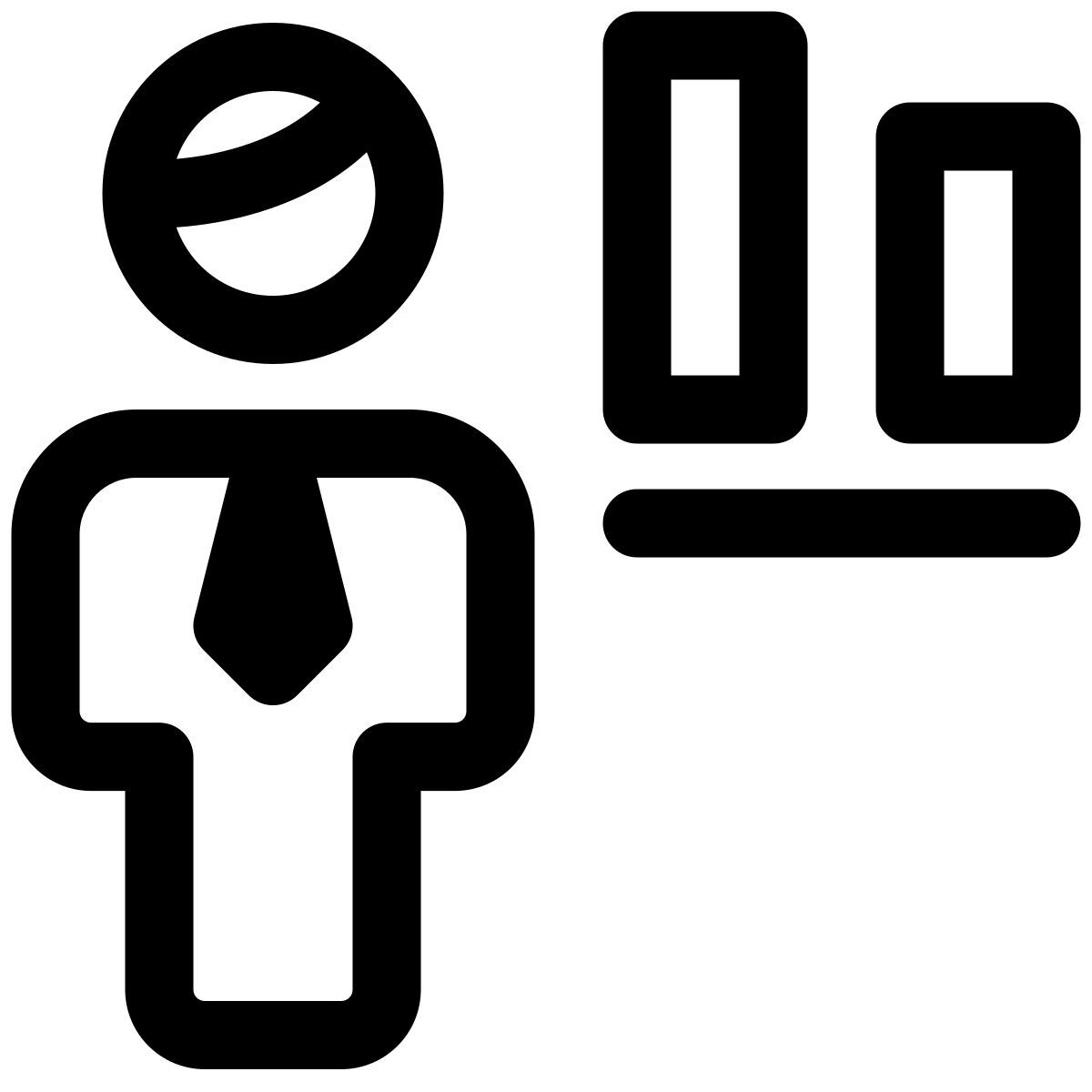 button alignment of a word document for an businessman to adjust icon