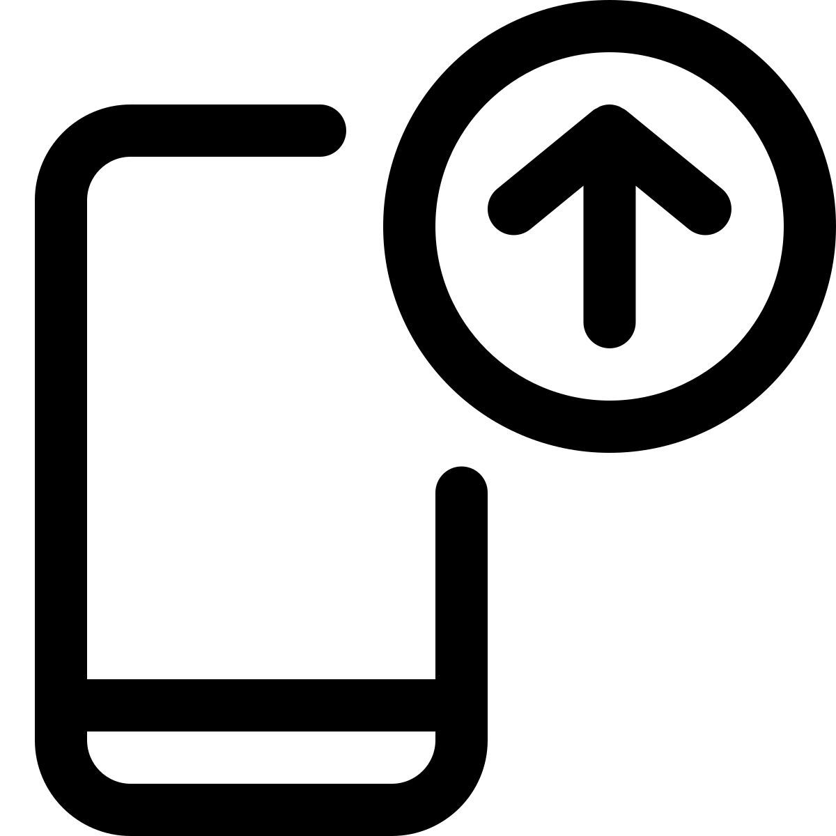 mobile data upload icon