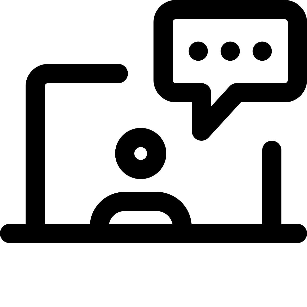 laptop online call icon