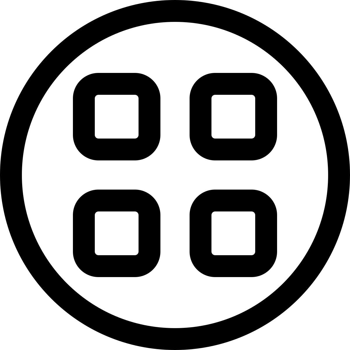 external circle menu apps isolated on whie background apps regular tal revivo icon