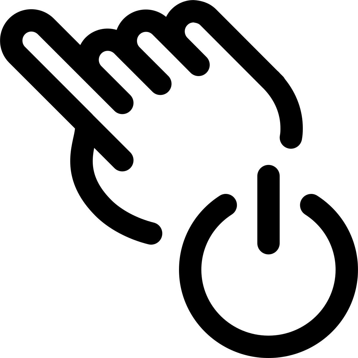 点击电源按钮 icon