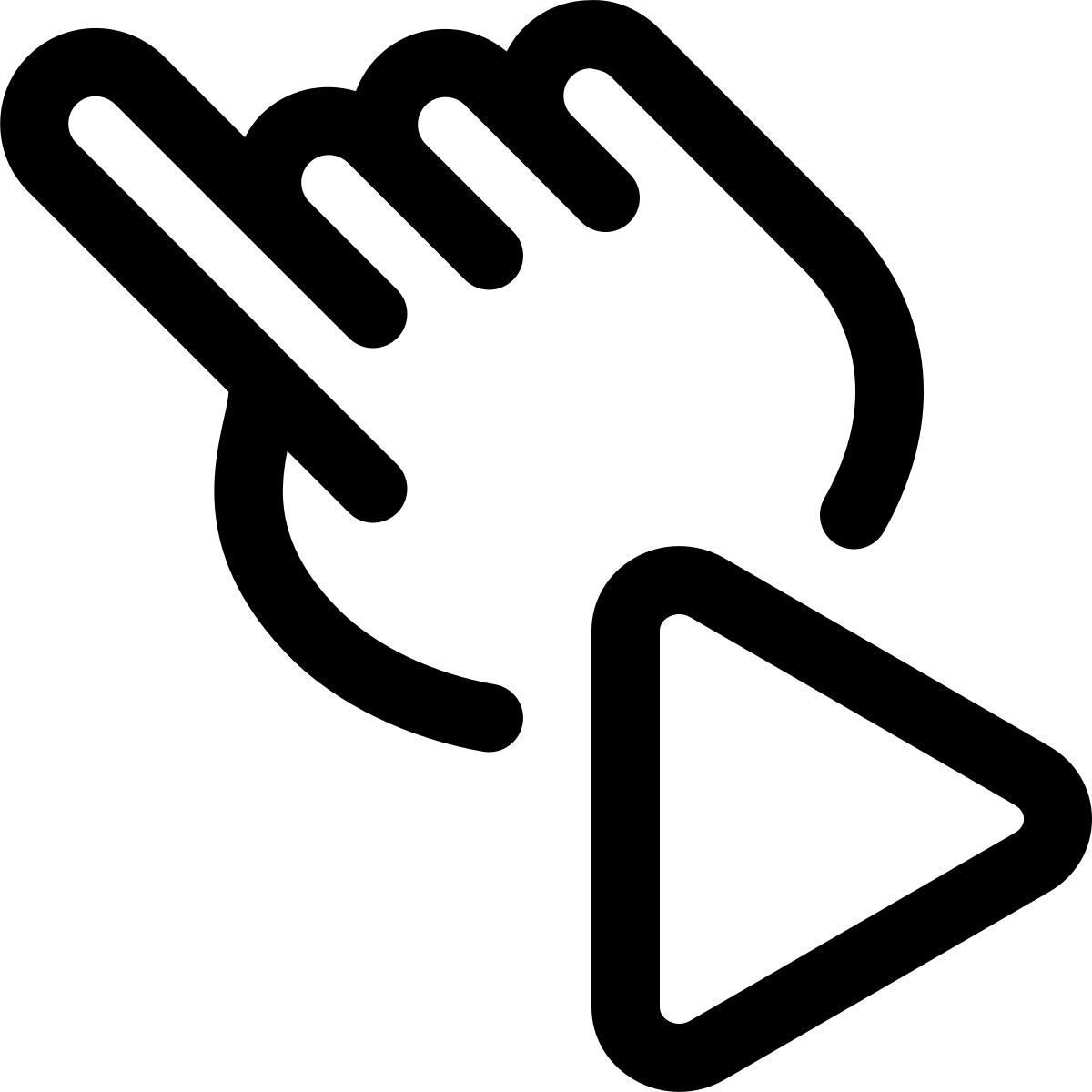 tap play button icon
