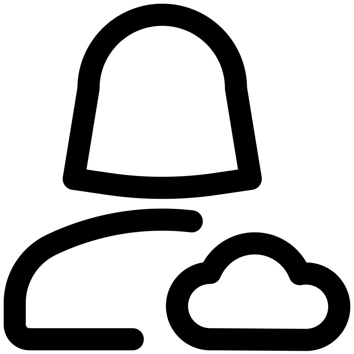 Cloud computing engineer with advance support layout icon