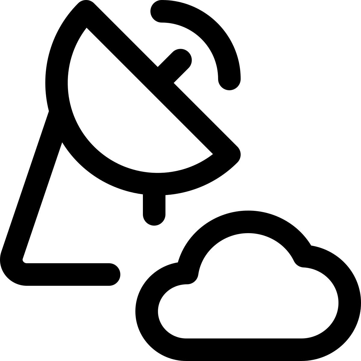 satellite dish cloud icon