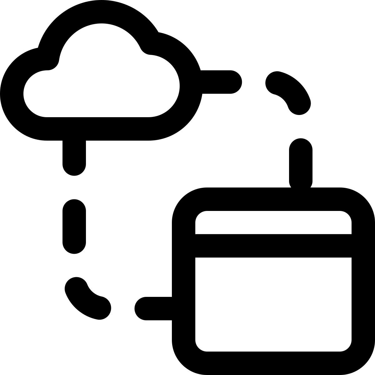 cloud data transfer icon