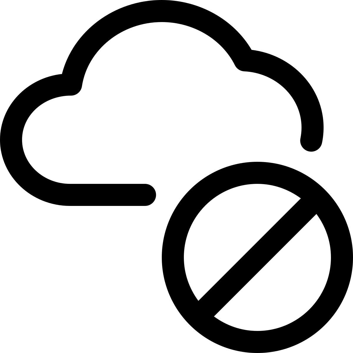 disabled cloud icon