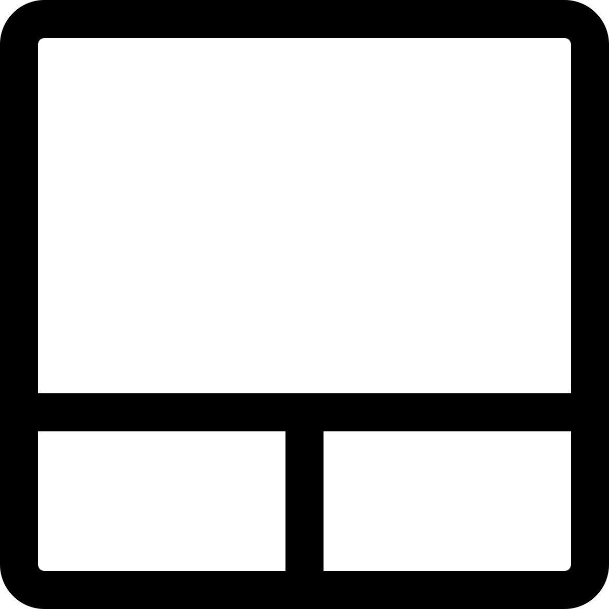 table with bottom partition icon