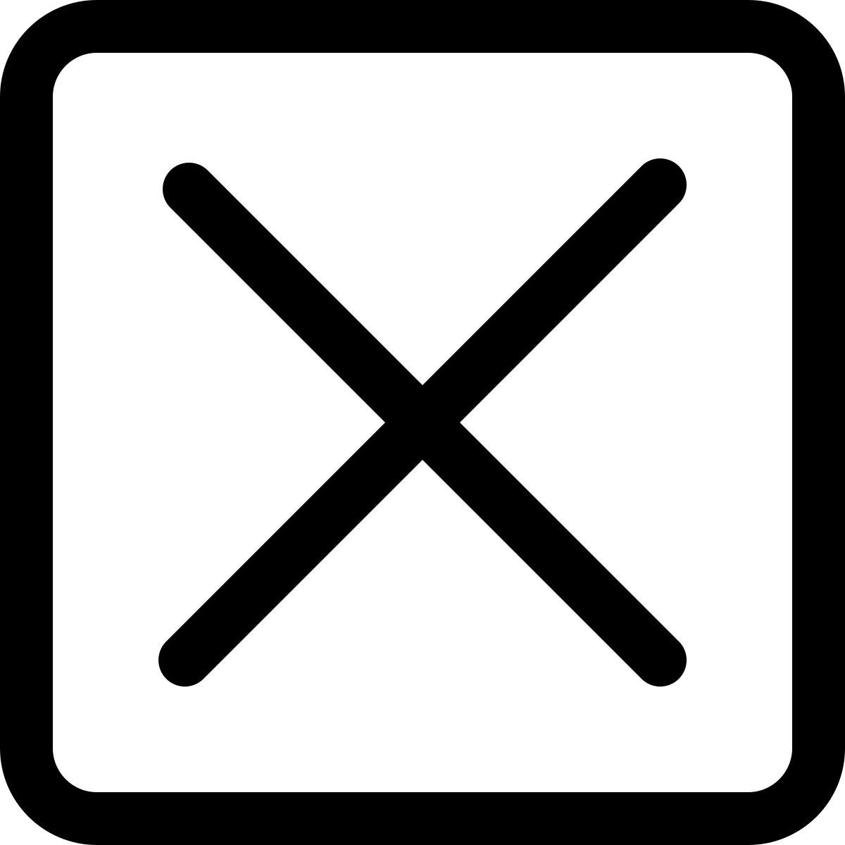cross sign icon