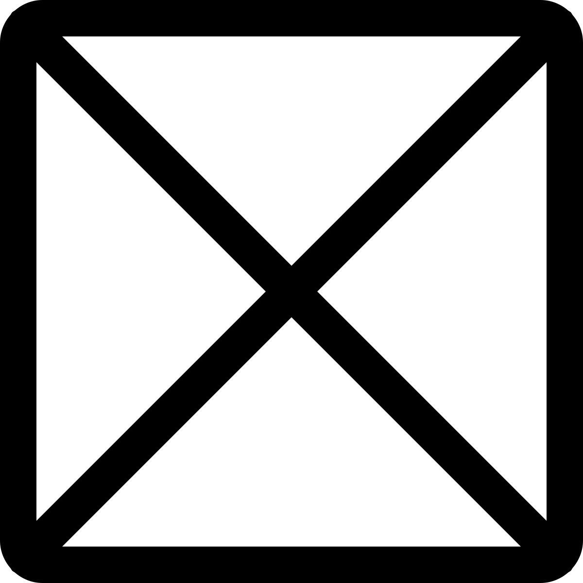 crossed square icon