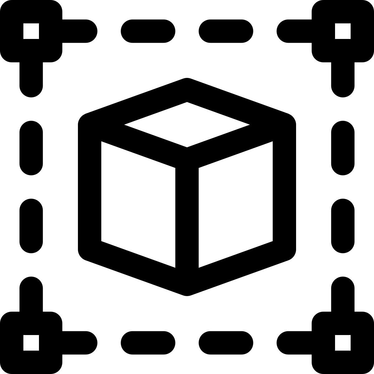 3d cube scanning icon
