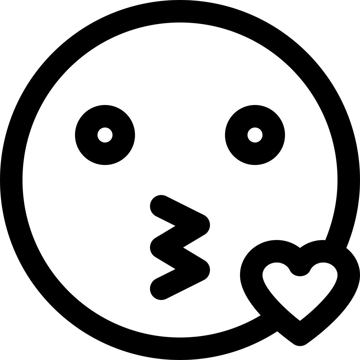 beijo soprando no rosto icon