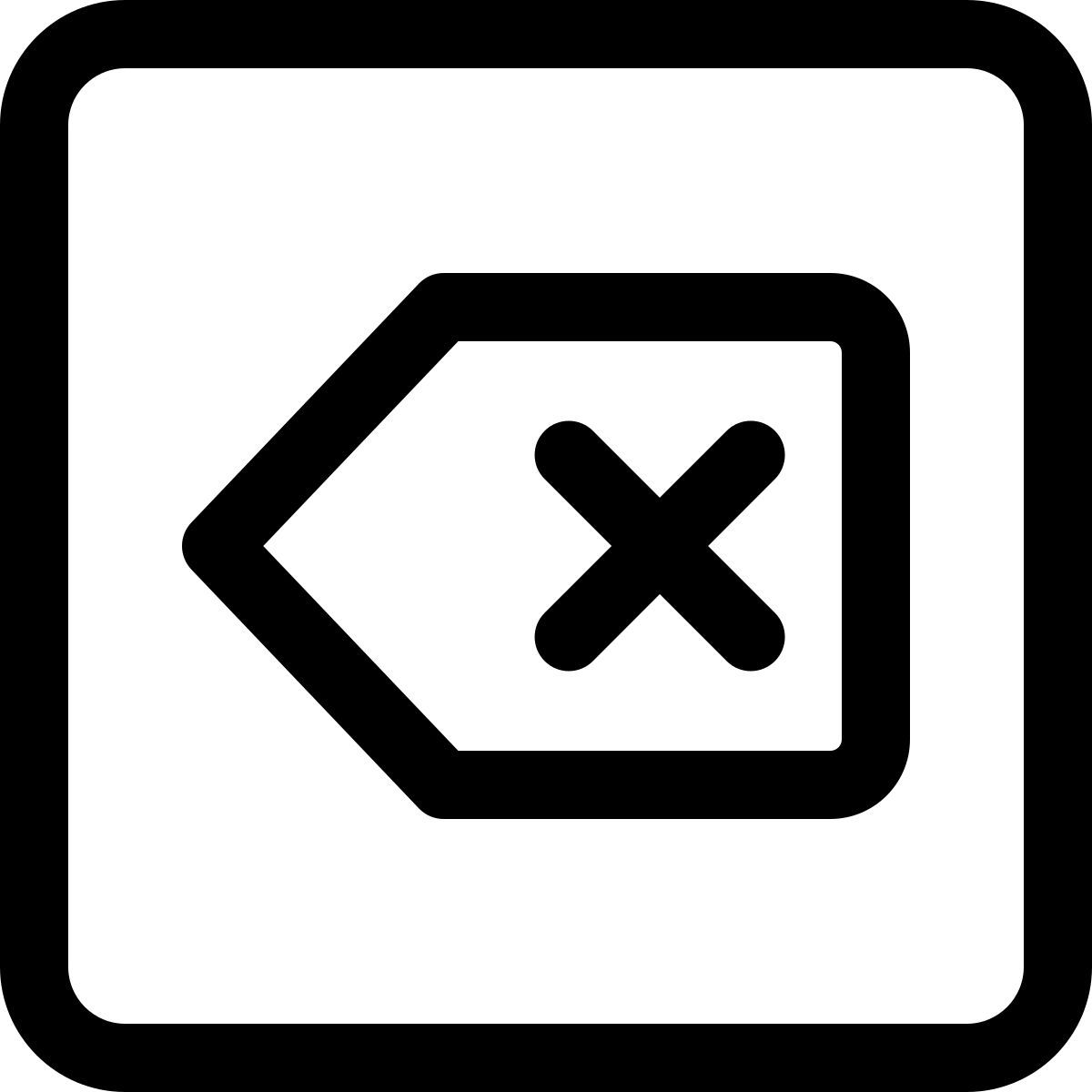 backspace key icon
