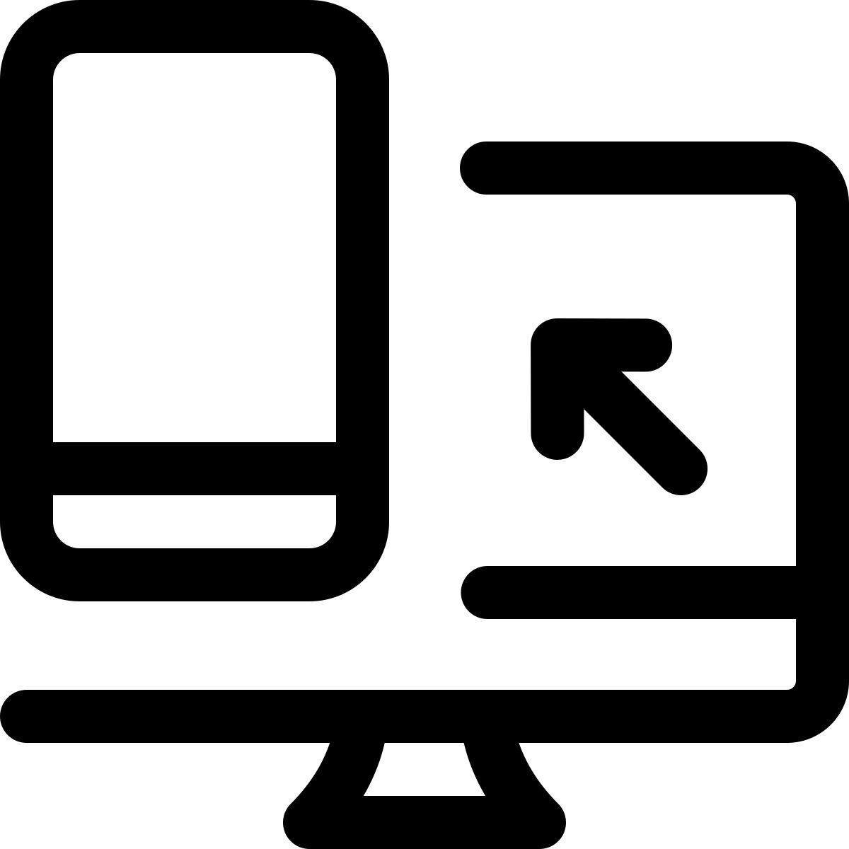 ordinateur vers téléphone icon