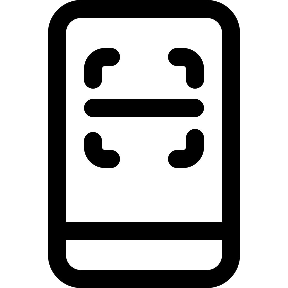 recurso de leitura de código de barras digital na câmera do smartphone icon