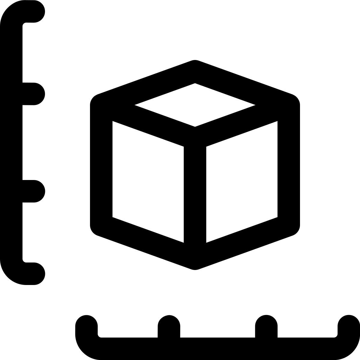 3d box size icon