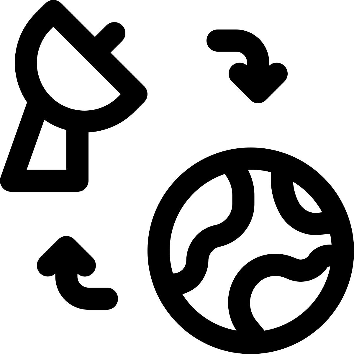지구로 가는 위성 접시 icon