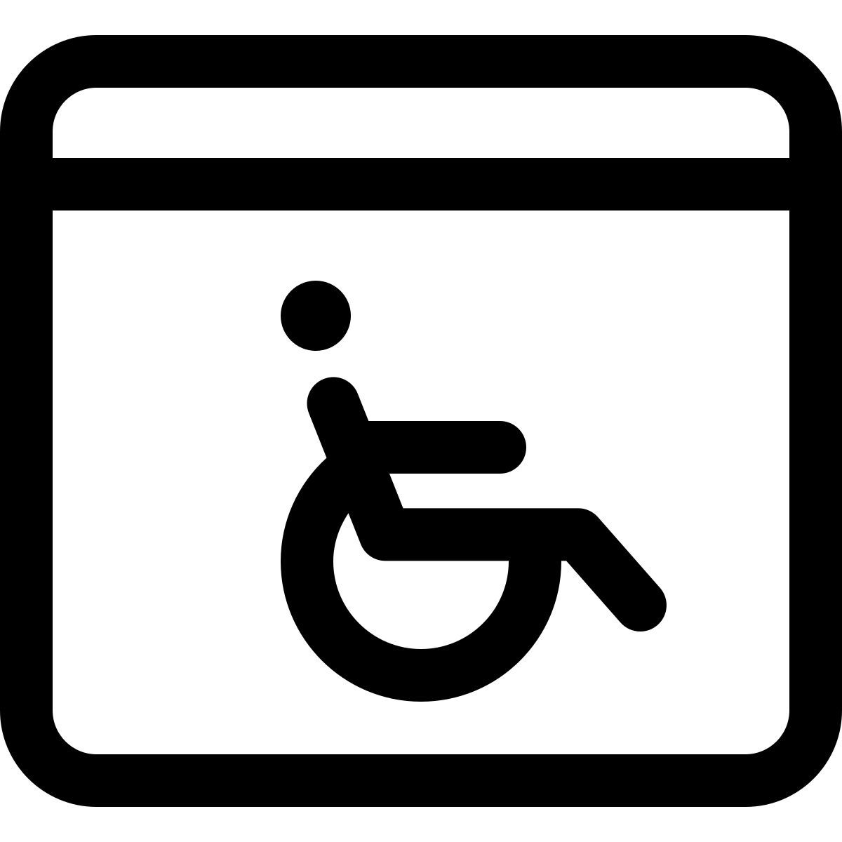 disability wheelchair logotype website for physical disable icon