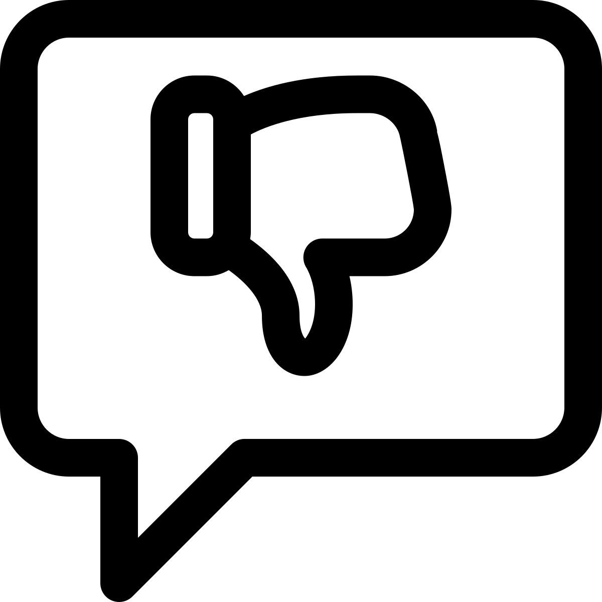 negative comment icon