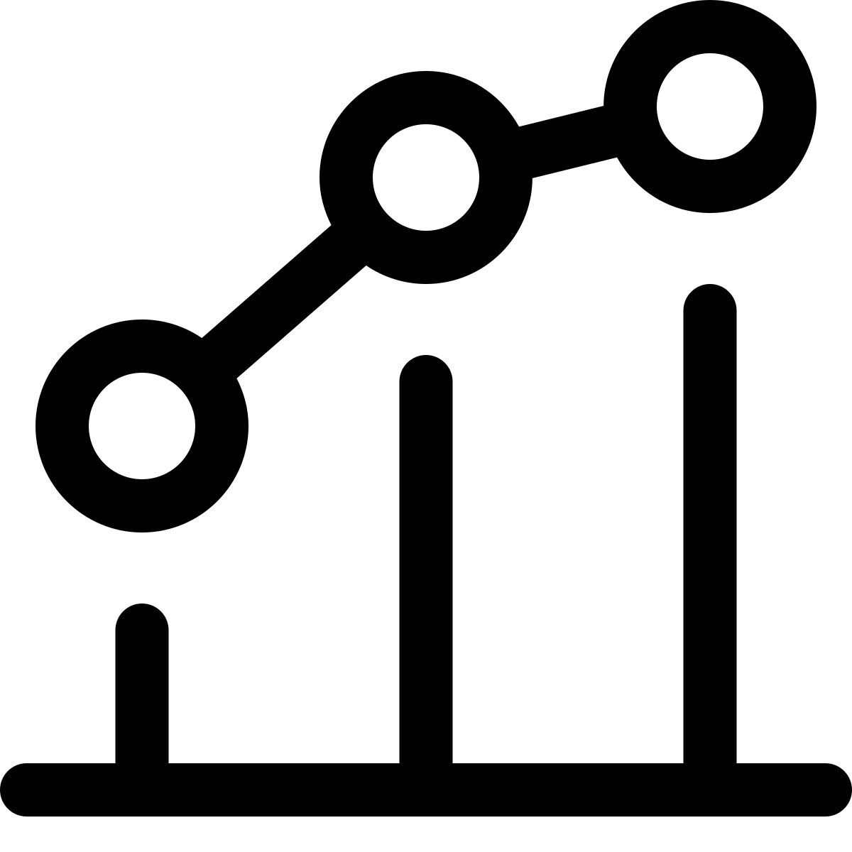 gráfico de líneas de puntos externo con trazado x y disperso negocio regular tal revivo icon