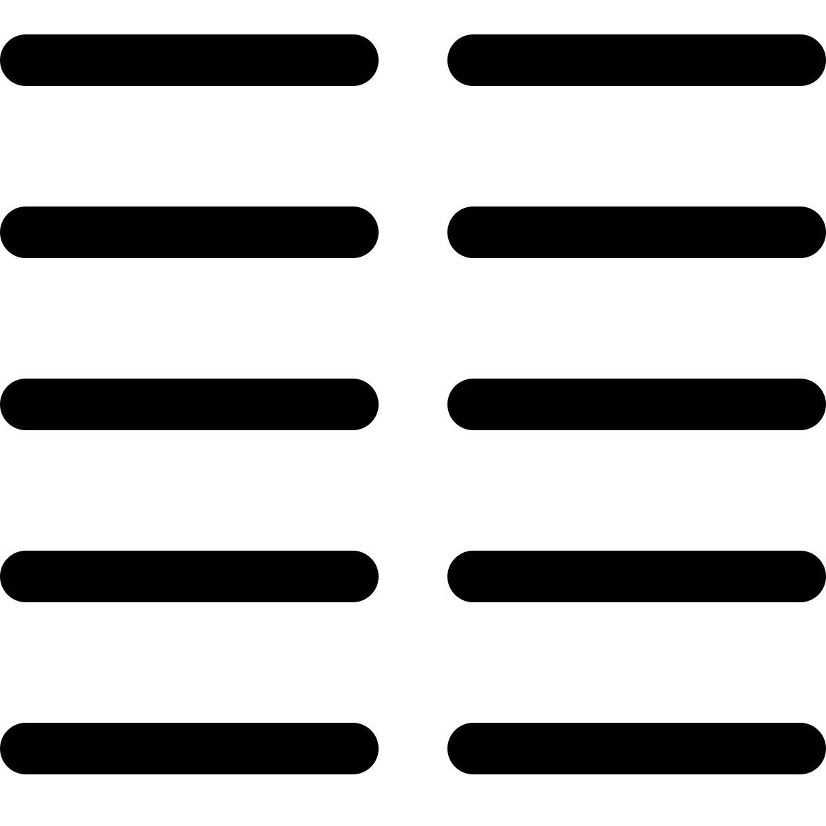 double column rows table document sheet template lines icon