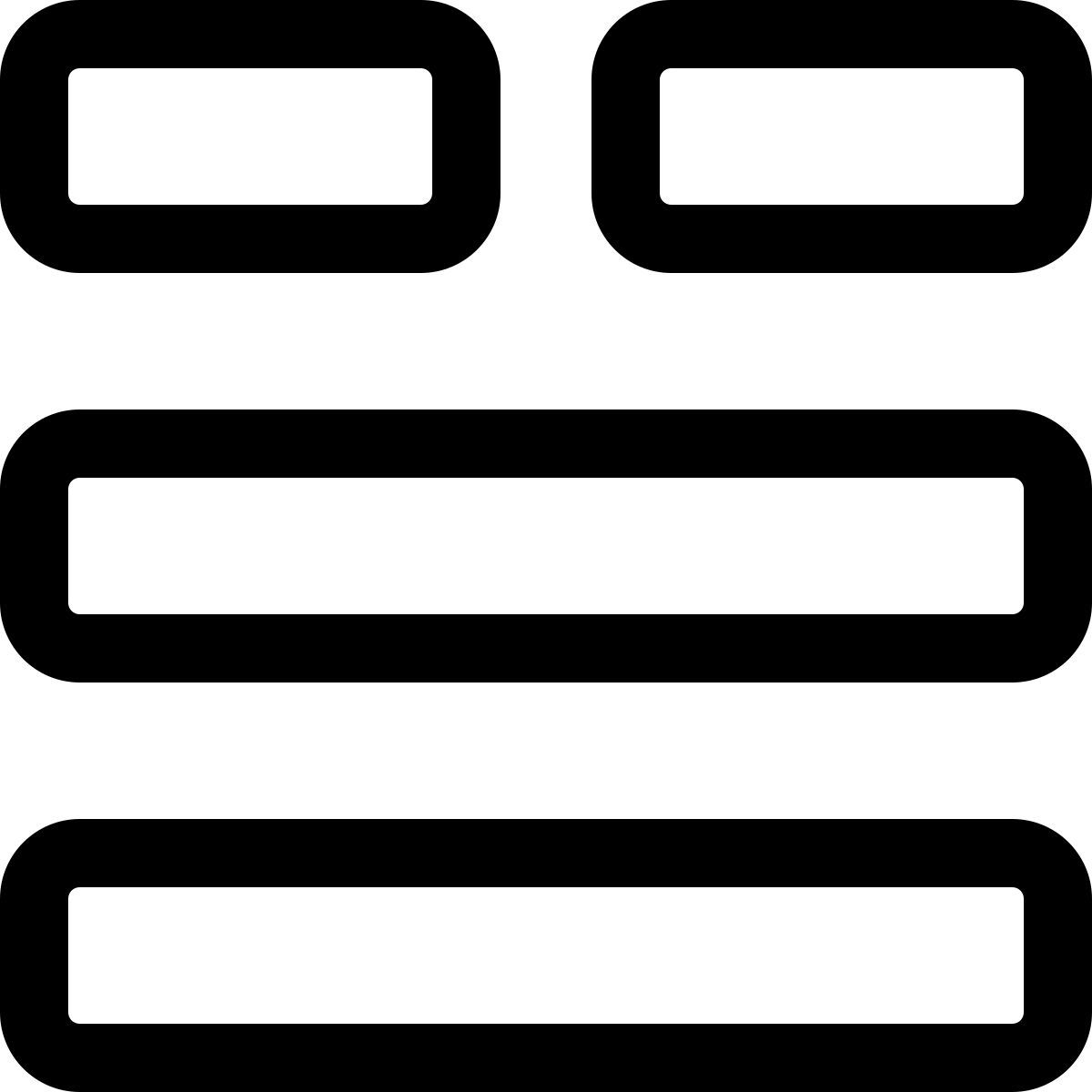 griglia di layout orizzontale icon