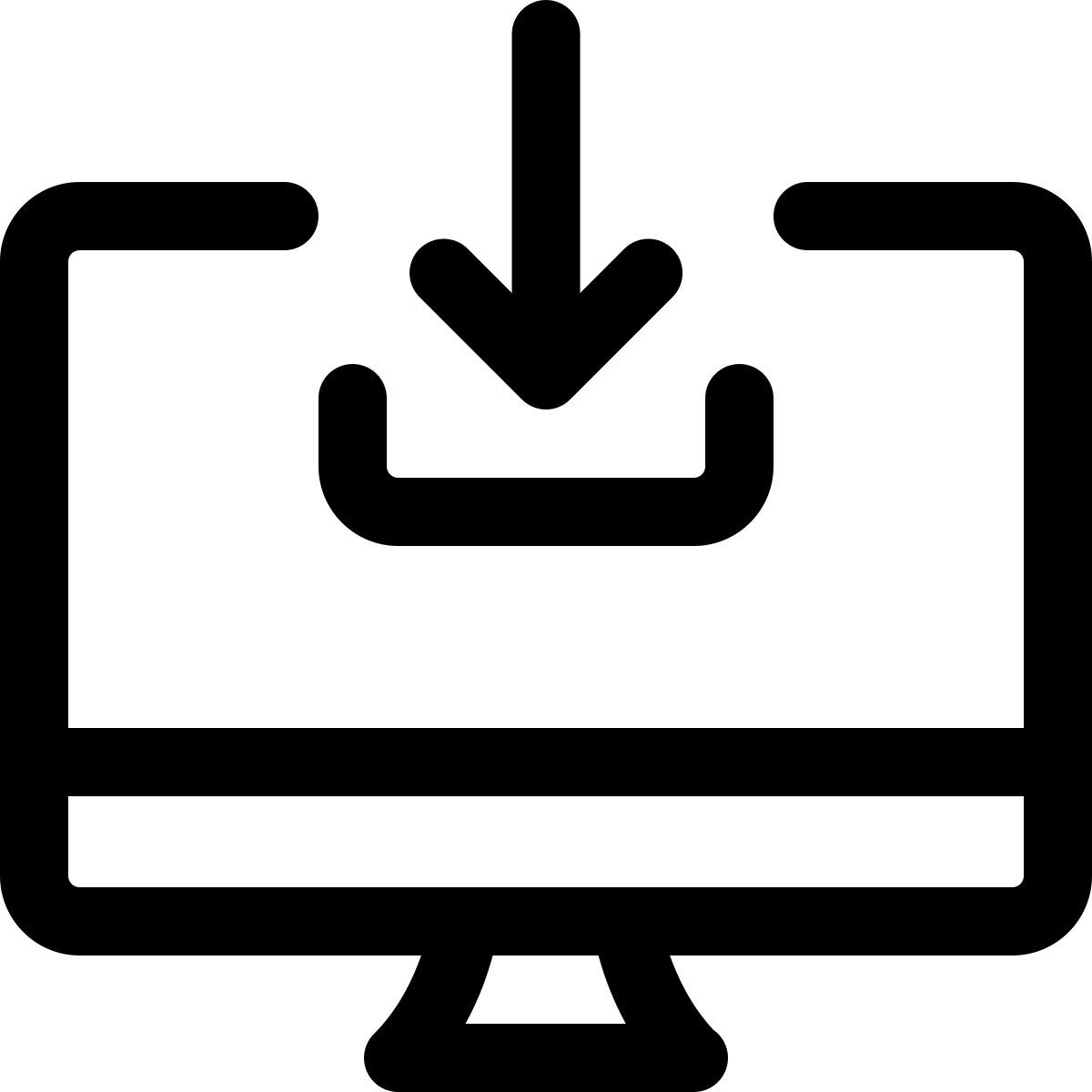 download content online from desktop computer layout icon