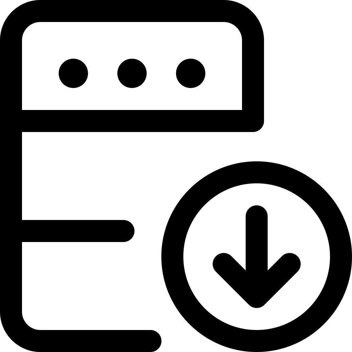 download files from server icon