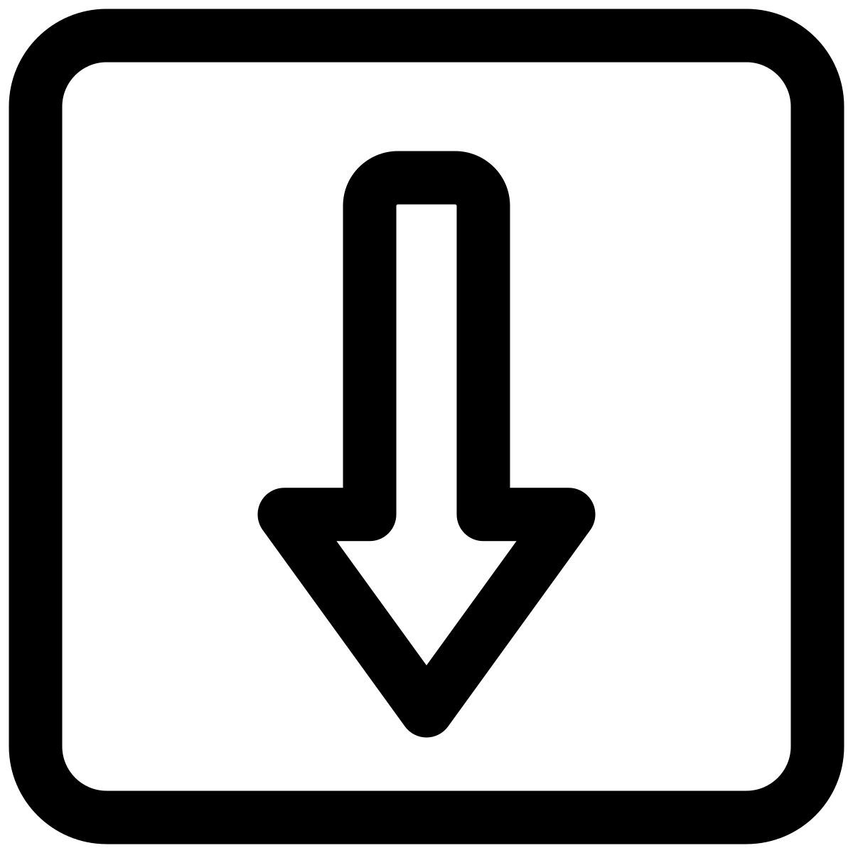 direzione verso il basso icon