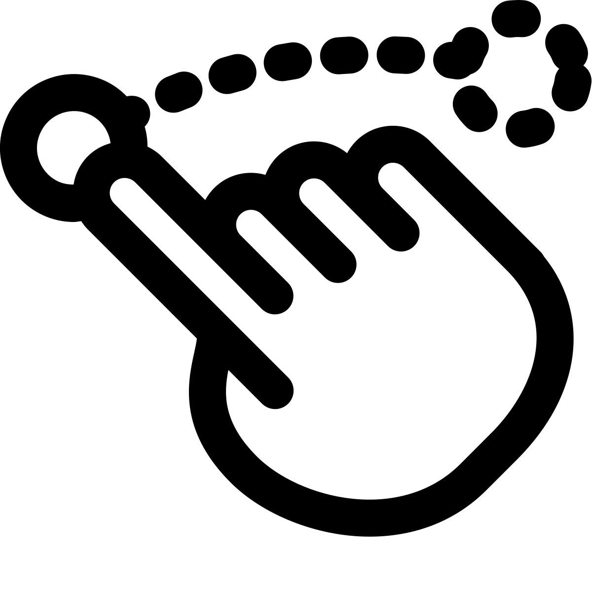 drücken und nach links schieben icon
