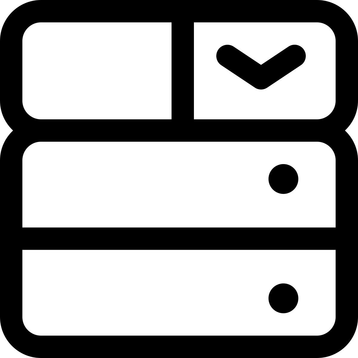 dropdown menu icon
