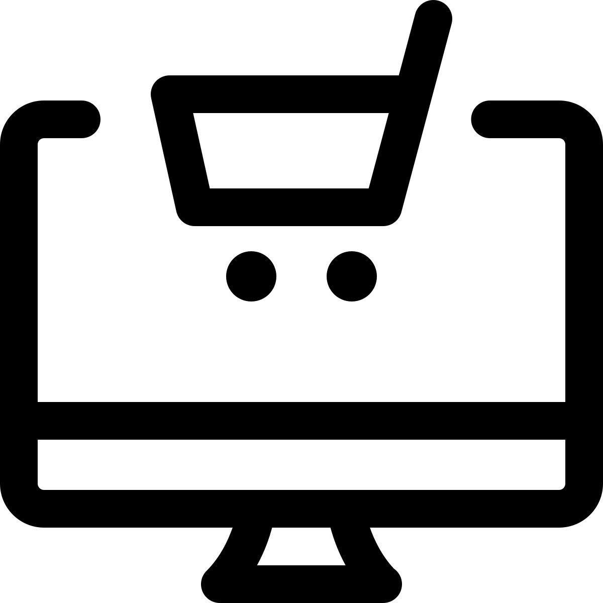 e commercing website portal viewed on desktop computer icon