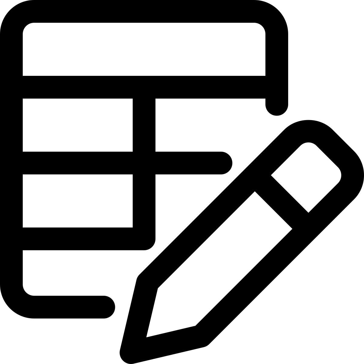 edit table icon