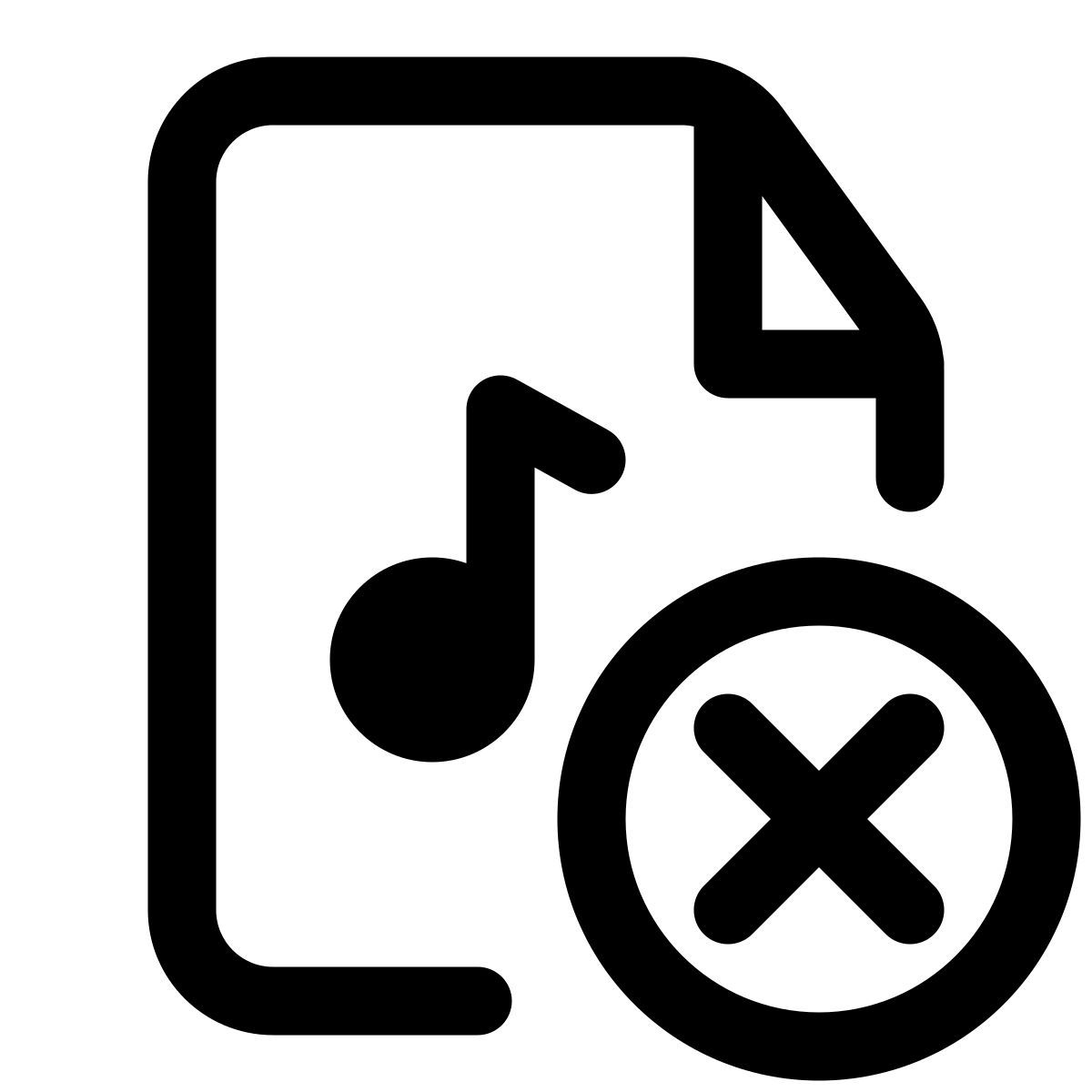 arquivo de música de erro icon
