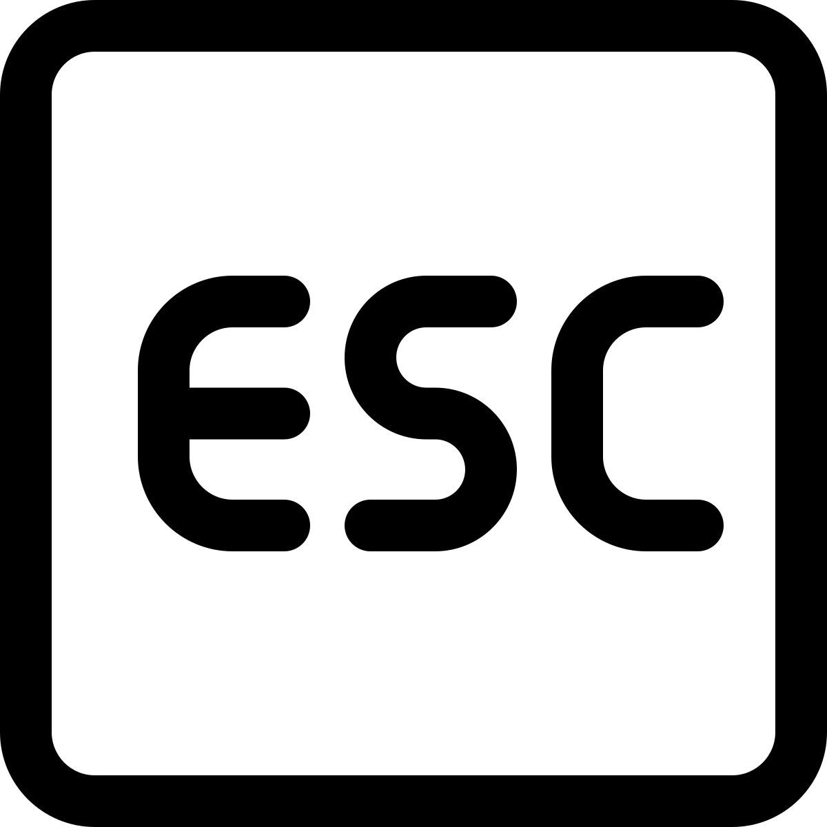 escape key icon