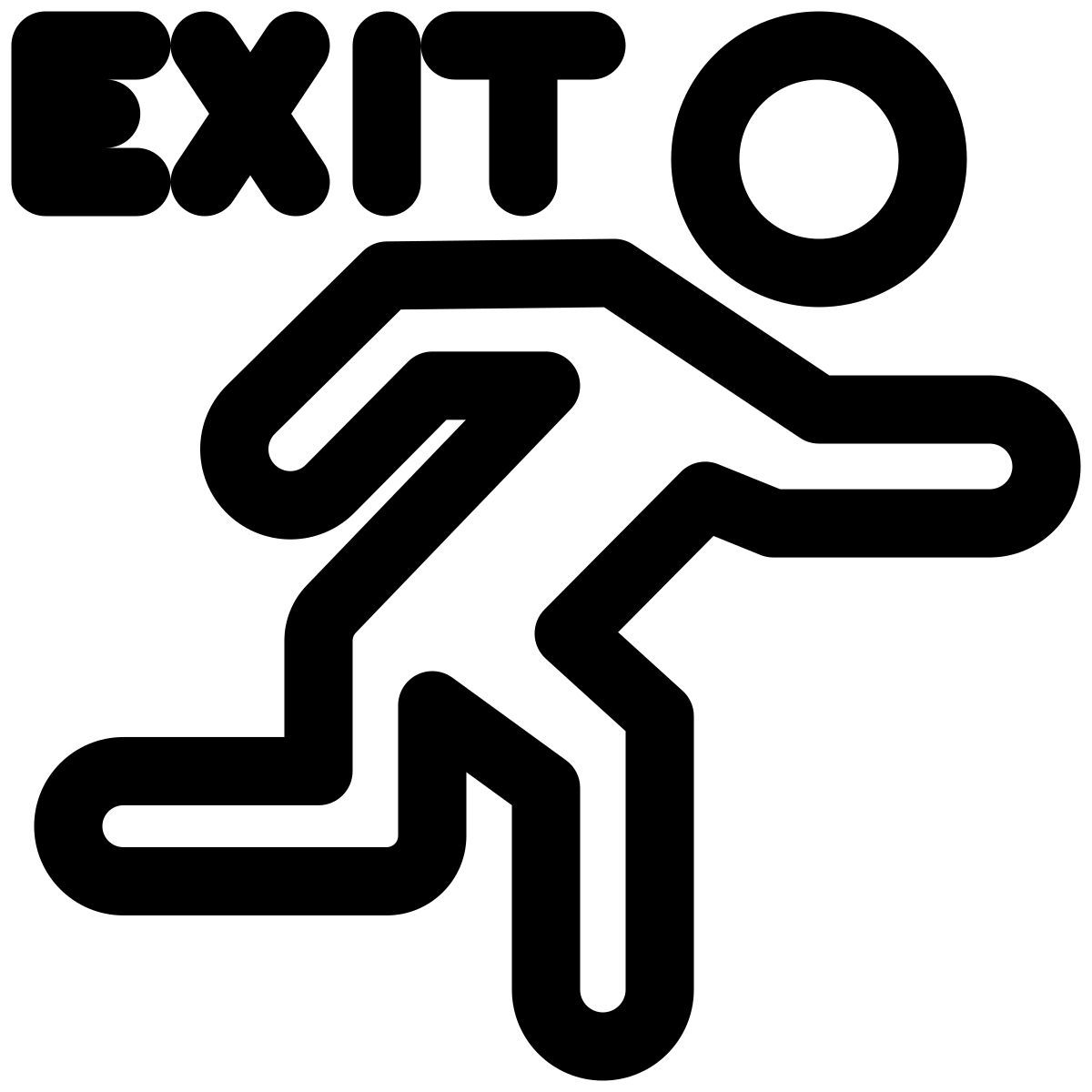 exit sign icon