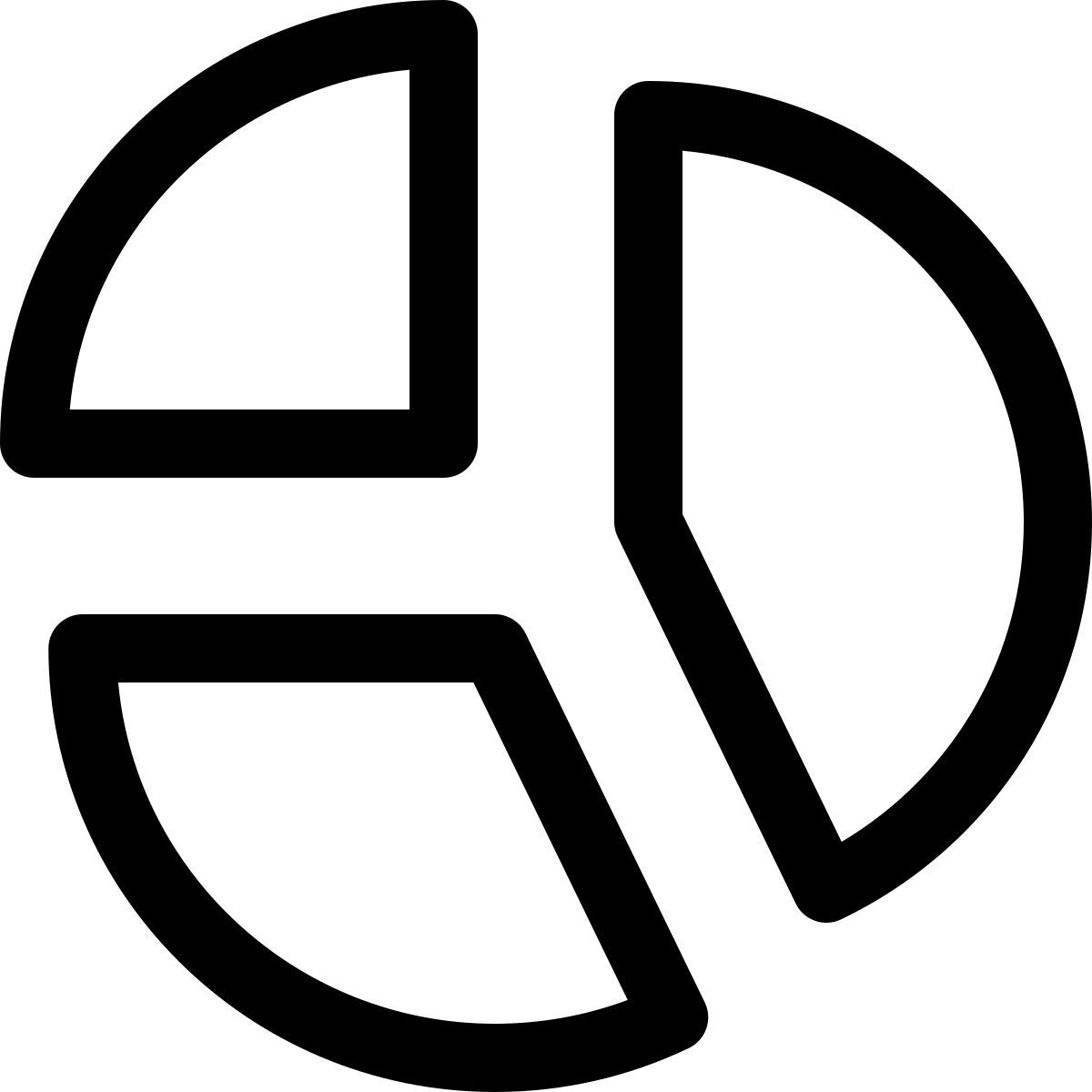 pie chart sections icon