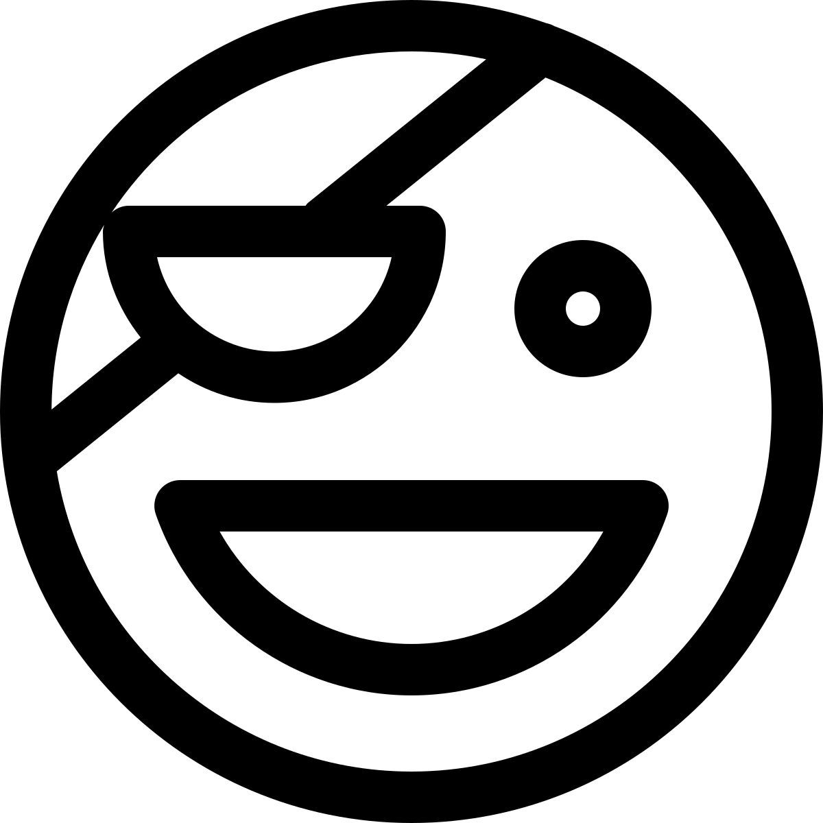 sorriso con benda sull'occhio icon