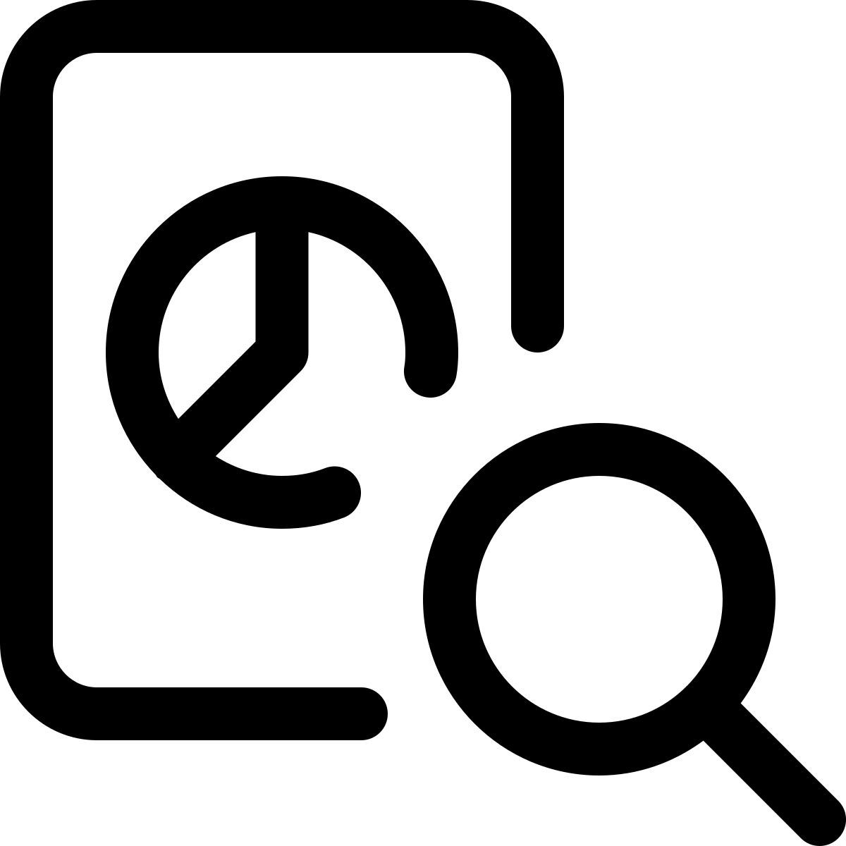 kreisdiagramm suchen icon