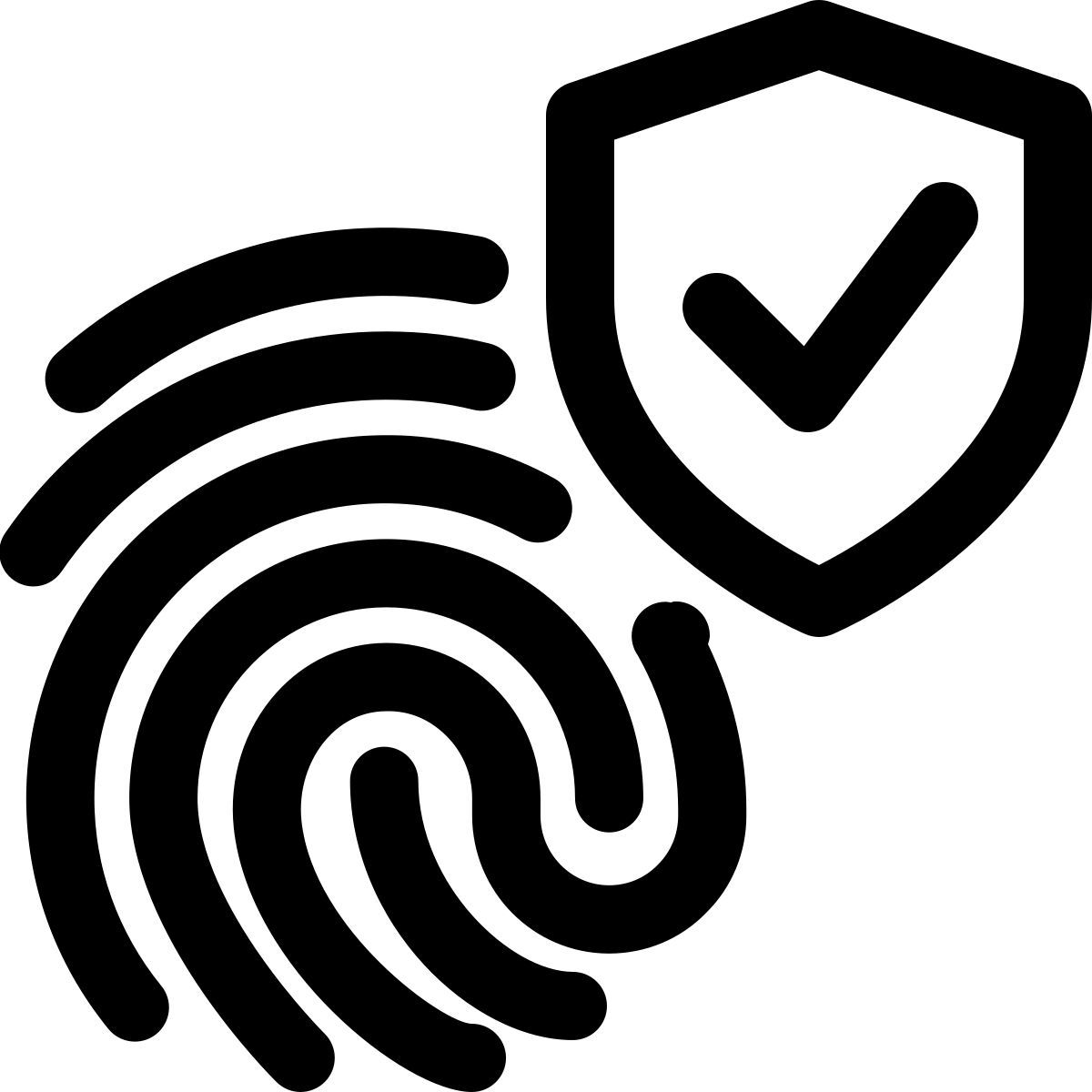 protected fingerprint icon