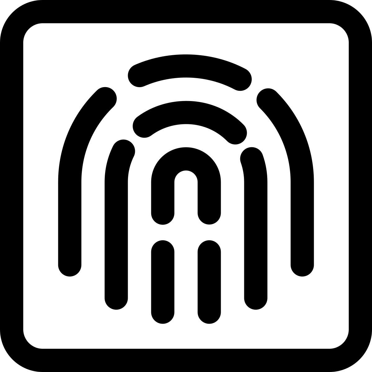 fingerprint scanning icon