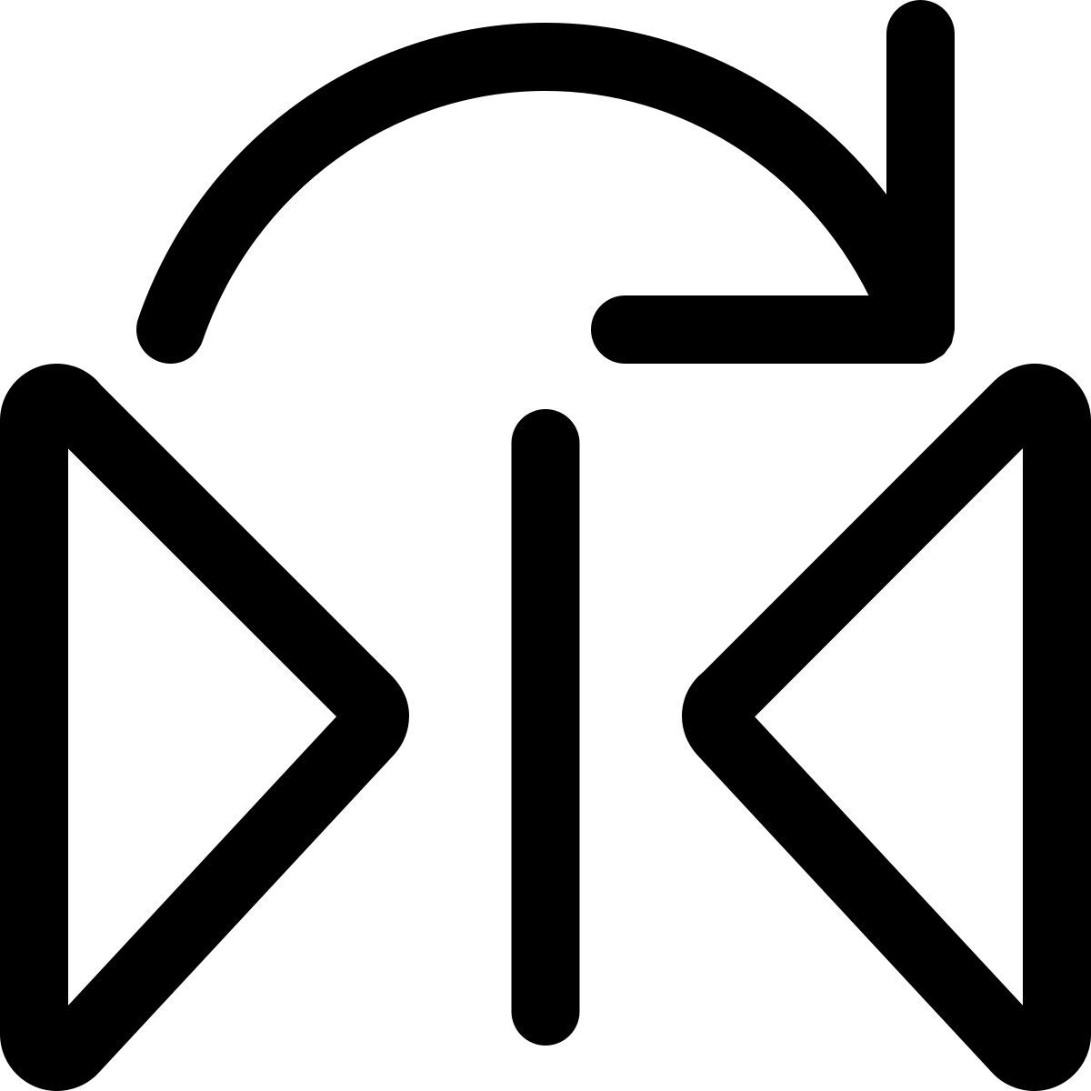 flip horizontal to vertical in right orientation icon